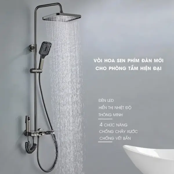 Sen Cây Tắm Đứng Phím Đàn Có LED Hiển Thị Nhiệt Độ OBP SC26-A01