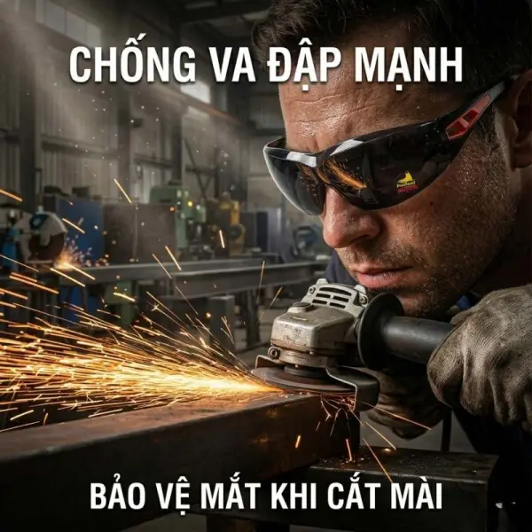 Kính Bảo Hộ Haiboshi HB-479053F - Mắt Đen Râm, Chống Chói, Chống UV400