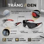 Kính Bảo Hộ Haiboshi HB-479053F - Mắt Đen Râm, Chống Chói, Chống UV400