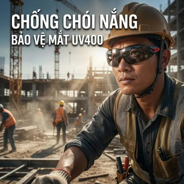 Kính Bảo Hộ Haiboshi HB-479053F - Mắt Đen Râm, Chống Chói, Chống UV400