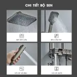 Sen Cây Tắm Đứng Phím Đàn Có LED Hiển Thị Nhiệt Độ OBP SC26-A01