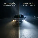 Đèn Bi Cầu Mini T9 Chân H4 Siêu Sáng Cho Ô Tô Xe Máy
