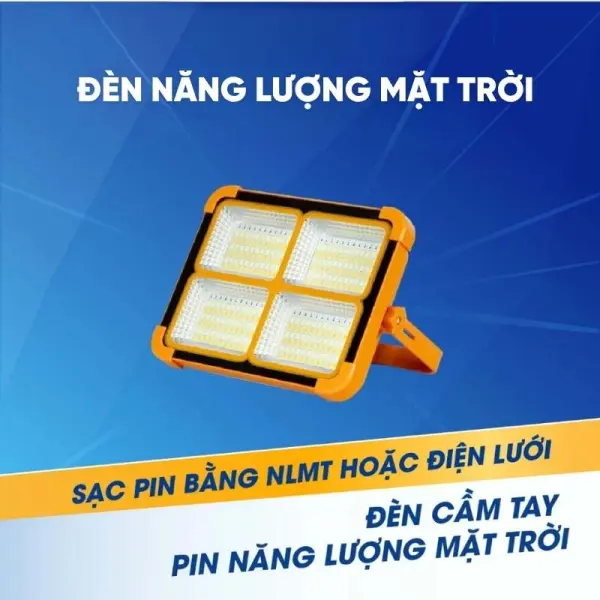Đèn Năng Lượng Mặt Trời Cầm Tay 50W Đa Năng OBP, Đèn Pha LED Tích Điện Xách Tay Có Cổng Sạc Điện Thoại