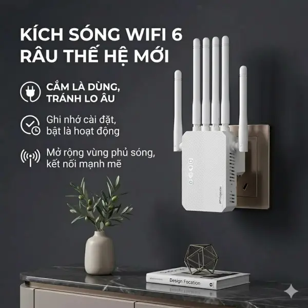 Bộ Kích Sóng Wifi Repeater EXT350 Tốc Độ Cao 300Mbps, mở rộng vùng sóng, xuyên tường.