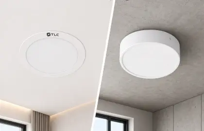 Đèn âm trần và đèn ốp trần khác nhau thế nào?