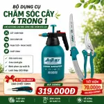 Bộ Dụng Cụ Chăm Sóc Cây 4 Trong 1 JCTOP Kéo SK5 Cưa Gấp Bình Phun 2L