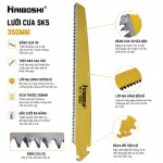 Lưỡi Cưa Thay Thế Haiboshi 350mm Thép SK5