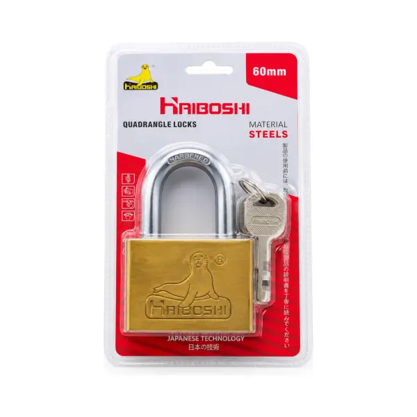 Ổ Khóa Cửa HAIBOSHI Càng Ngắn 40-60mm Kèm 3 Chìa