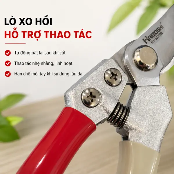 Kéo Cắt Tỉa Cành HAIBOSHI Kiểu Nhật Lưỡi Thép SK5 Cắt Cành 2cm