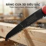 Cưa Gấp Cầm Tay HAIBOSHI HB-565373 Lưỡi 180mm, Răng Cưa 3D, Tay Cầm TPR, Chốt Khóa An Toàn