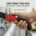 Cưa Gấp Cầm Tay HAIBOSHI HB-565373 Lưỡi 180mm, Răng Cưa 3D, Tay Cầm TPR, Chốt Khóa An Toàn