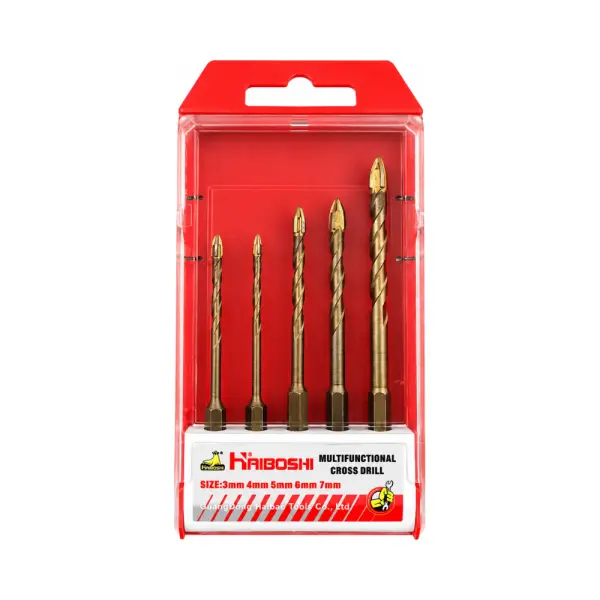 Bộ 5 Mũi Khoan HAIBOSHI 3-7mm Chuôi Lục Giác