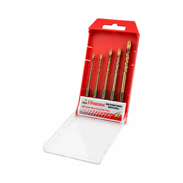 Bộ 5 Mũi Khoan HAIBOSHI 3-7mm Chuôi Lục Giác