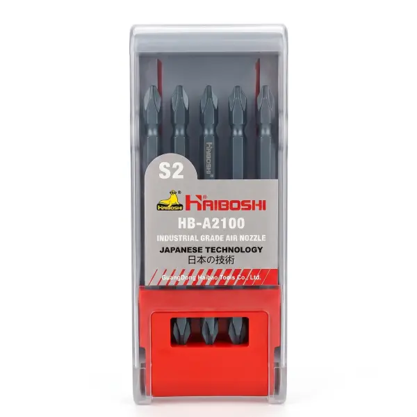 Mũi Vít Hai Đầu HAIBOSHI PH2 Thép S2 Hộp 10 Mũi