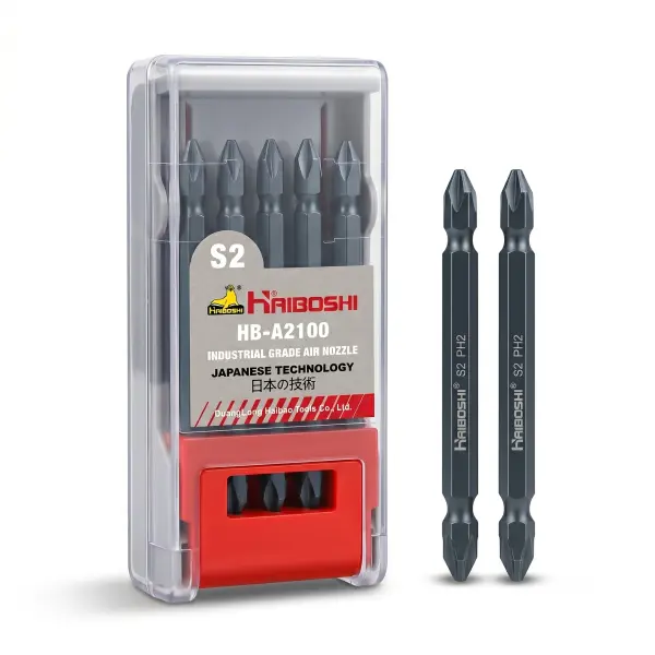 Mũi Vít Hai Đầu HAIBOSHI PH2 Thép S2 Hộp 10 Mũi