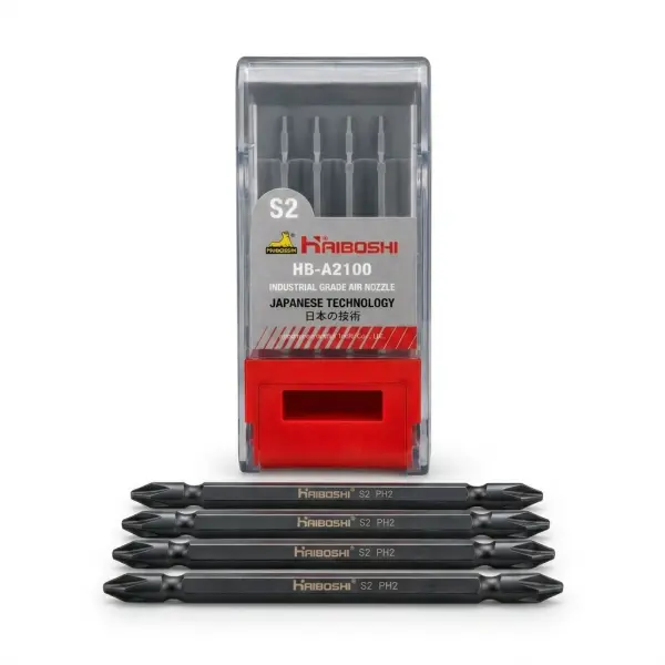 Mũi Vít Hai Đầu HAIBOSHI PH2 Thép S2 Hộp 10 Mũi