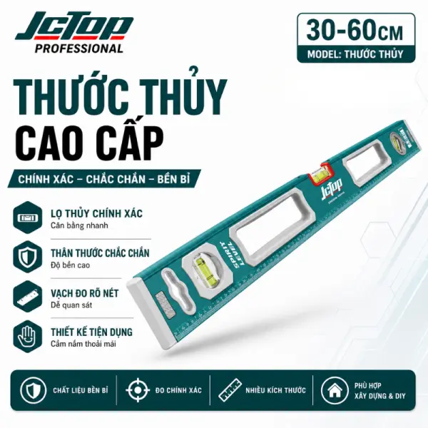 Thước Thủy JCTOP 30–60cm Đo Cân Bằng