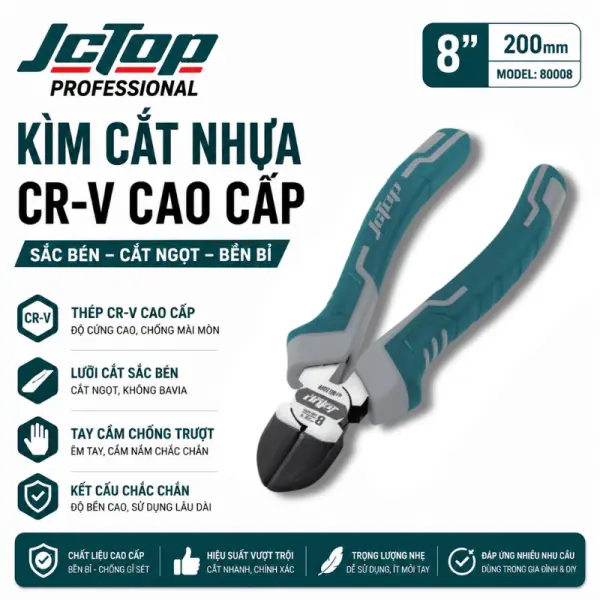 Kìm Cắt Chéo BH1060/BH1080 CR-V JcTop 6"/8"