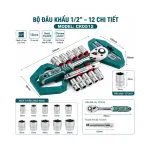 Bộ Đầu Khẩu JCTOP 1/2 Inch 12–24 Chi Tiết