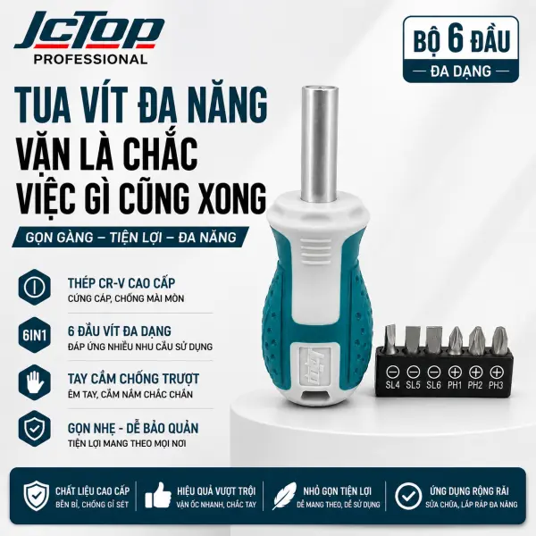 Tua Vít Đa Năng 6 Đầu JCTOP