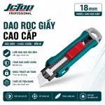 Dao Rọc Giấy JCTOP EQ4012 18x100mm Lưỡi Thép Chống Gỉ