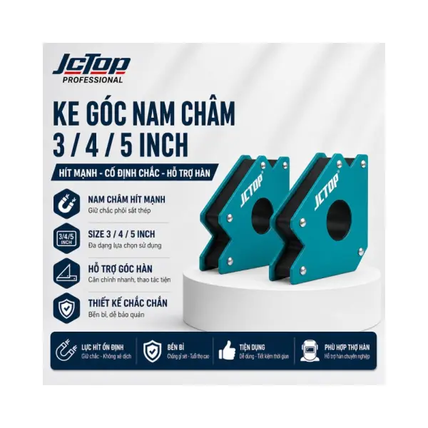 Ke Góc Nam Châm Hàn JCTOP 3–5 Inch