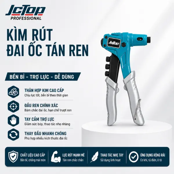 Kìm Rút Đinh Tán JCTOP Hợp Kim Trợ Lực