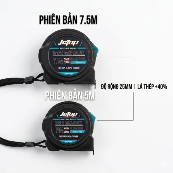 Thước Cuộn JCTOP S009+ 5m/7.5m x 25mm