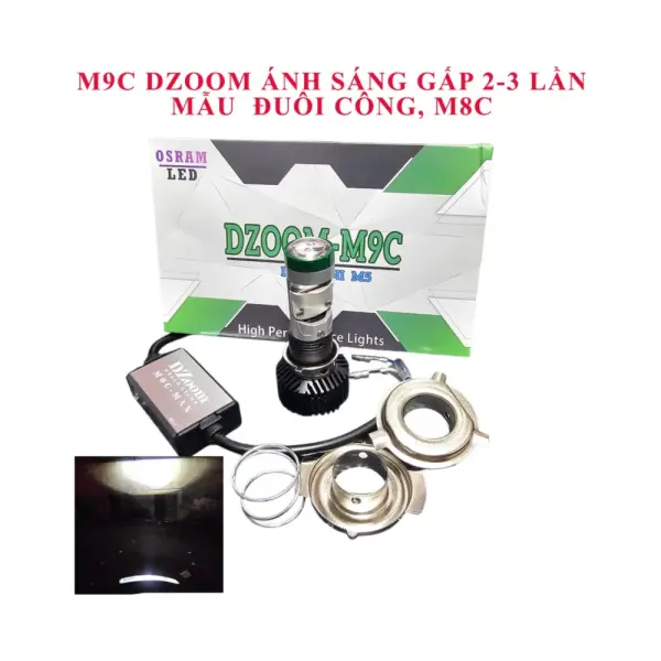 Đèn Pha Bi Cầu Mini M9C DZOOM-R02 45W 12V–24V