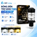 Đèn LED bi cầu T08S H4 3 màu 3000K–4300K–6000K