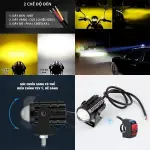 Đèn Bi Cầu Mini  2 Màu Pha Trắng Cos Vàng 20W  Chống Nước IP67 Phá Sương Cực Tốt