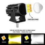 Đèn Bi Cầu Mini  2 Màu Pha Trắng Cos Vàng 20W  Chống Nước IP67 Phá Sương Cực Tốt
