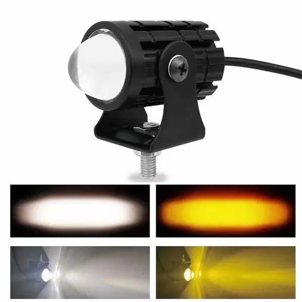 Đèn Bi Cầu Mini  2 Màu Pha Trắng Cos Vàng 20W  Chống Nước IP67 Phá Sương Cực Tốt