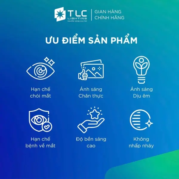 Đèn Bàn Học LED TLC EyeCare+ 6W Bảo Vệ Mắt Chip OSRAM