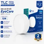 Đèn LED Ốp Nổi EyeCare TLC 12W Viền Trắng/Đen