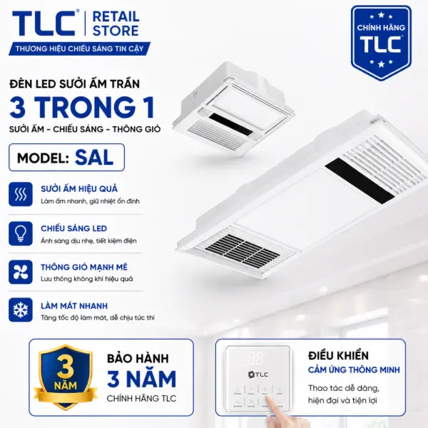 Quạt Sưởi Âm Trần TLC SAL/SAUV 30x30–30x60