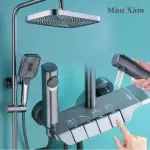Bộ Sen Cây Tắm Phím Đàn Cao Cấp Màu Xám Titan - Đồng Thau Chống Bám Bẩn (4 Chế Độ Nước)