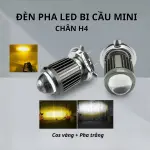 Đèn Đèn LED Bi Cầu Mini H4 Siêu Sáng 10.000LM – Pha Trắng Cos Vàng Cho Ô Tô Xe Máy