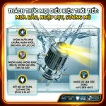 Đèn Đèn LED Bi Cầu Mini H4 Siêu Sáng 10.000LM – Pha Trắng Cos Vàng Cho Ô Tô Xe Máy