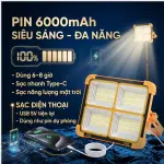 Đèn Năng Lượng Mặt Trời Cầm Tay 50W Đa Năng OBP, Đèn Pha LED Tích Điện Xách Tay Có Cổng Sạc Điện Thoại
