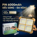 Đèn Năng Lượng Mặt Trời Cầm Tay 50W Đa Năng OBP, Đèn Pha LED Tích Điện Xách Tay Có Cổng Sạc Điện Thoại
