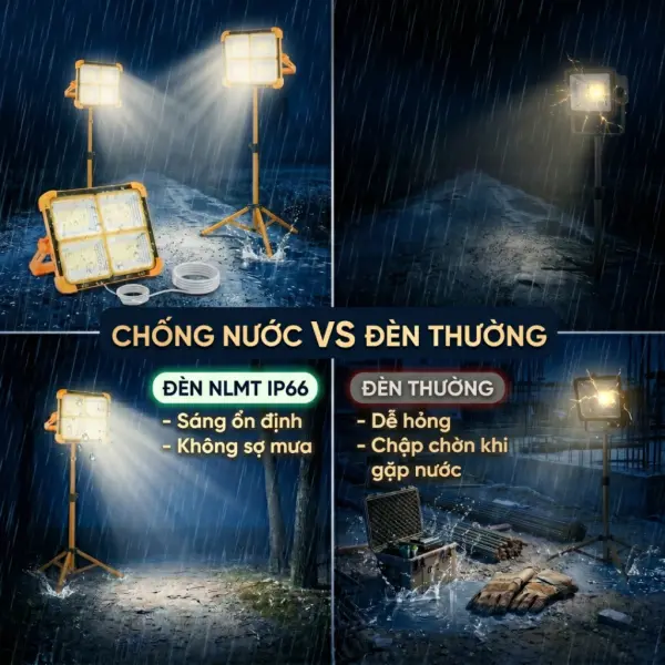 Đèn Năng Lượng Mặt Trời Cầm Tay 50W Đa Năng OBP, Đèn Pha LED Tích Điện Xách Tay Có Cổng Sạc Điện Thoại