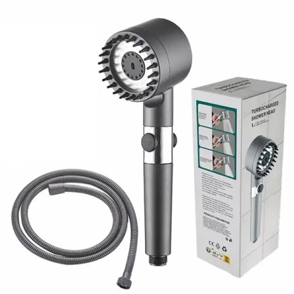 Vòi Sen Tăng Áp Lọc Nước Đa Năng  -  Mặt Gai Silicone Massage Da Đầu (Kèm Dây Cáp Đồng Bộ)